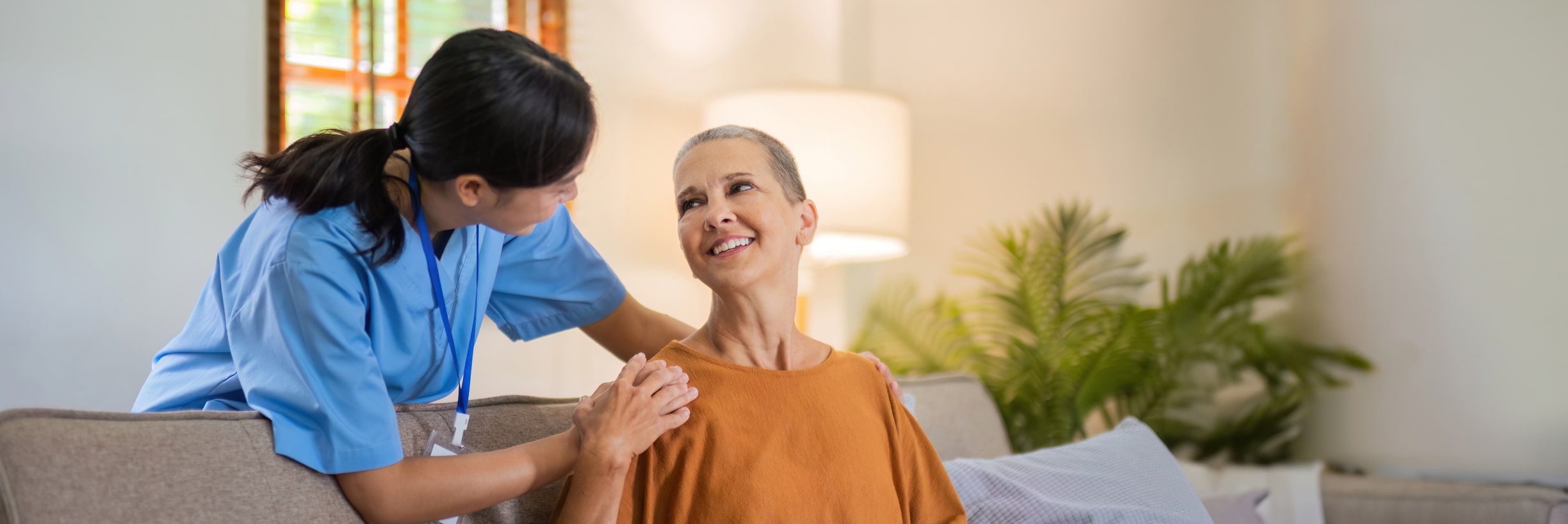 Physical therapist with senior patient